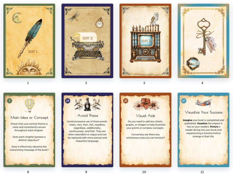 editing card deck design